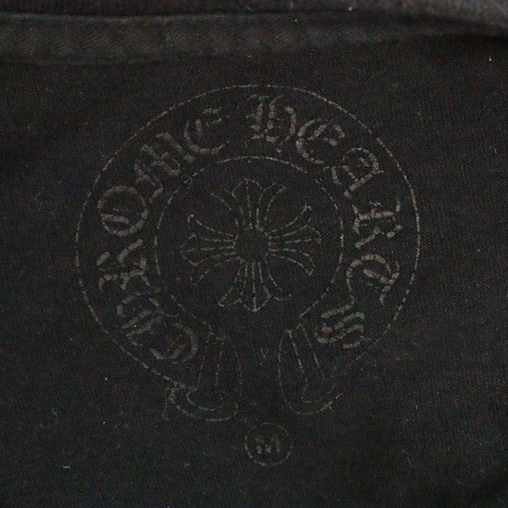 CHROME HEARTS(クロムハーツ) Fuck You L/S Pocket Tee ファックユーバック ロゴ ポケット付き クルーネック 長袖Tシャツ カットソー ブラック 2212-304-0221