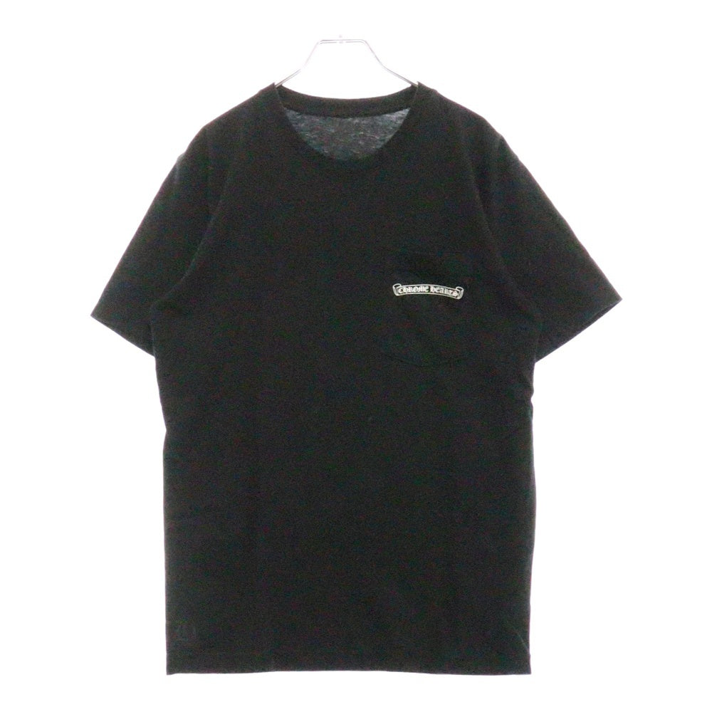 CHROME HEARTS(クロムハーツ) USA Logo S/S TEE スクロールロゴプリントクルーネック半袖Tシャツ ブラック 2212-304-0070