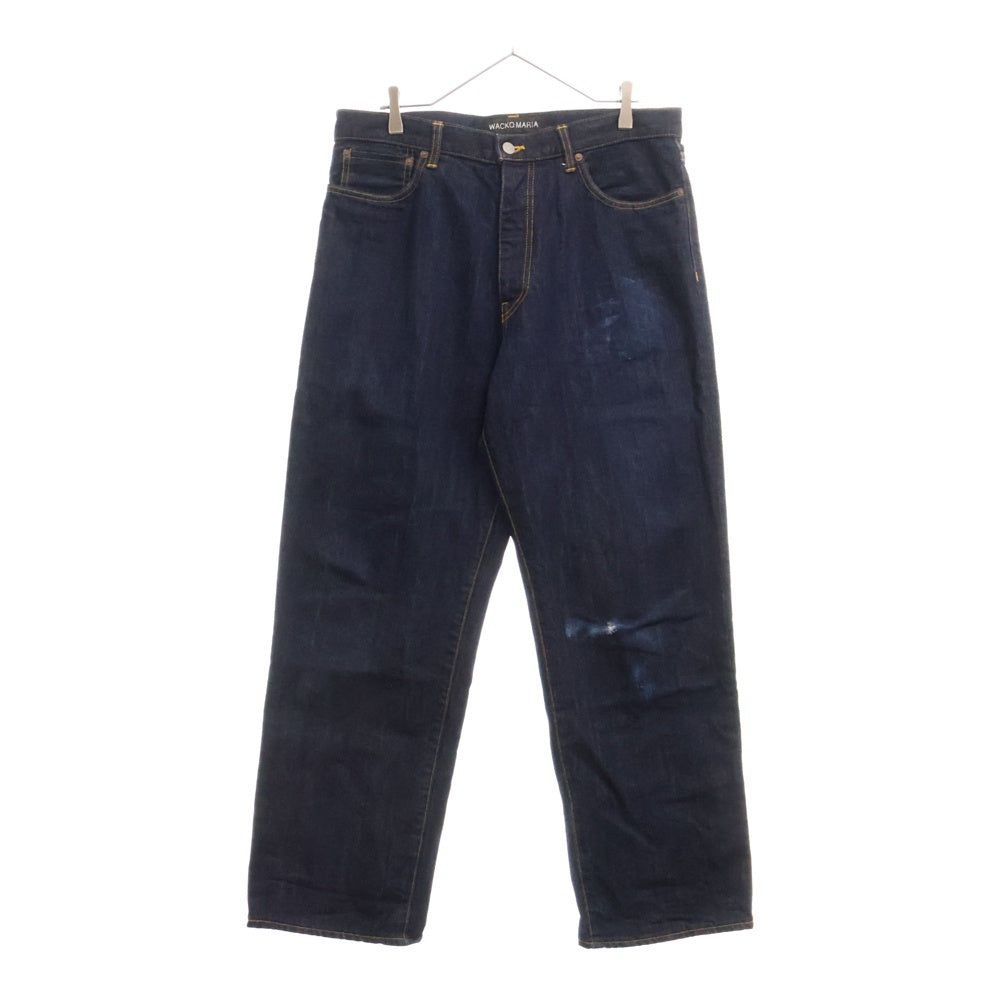 WACKO MARIA(ワコマリア) DENIM PANT バックポケット刺繍ロゴ デニムパンツ インディゴ