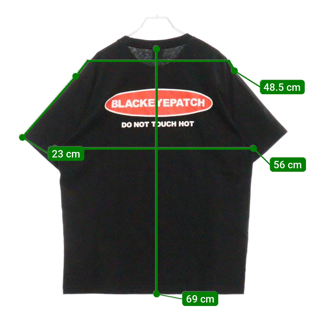 THE BLACK EYE PATCH(ブラックアイパッチ) HOT LABEL TEE DANGER HOT LABEL TEE 半袖Tシャツ カットソー ブラック BEPFW20TE05