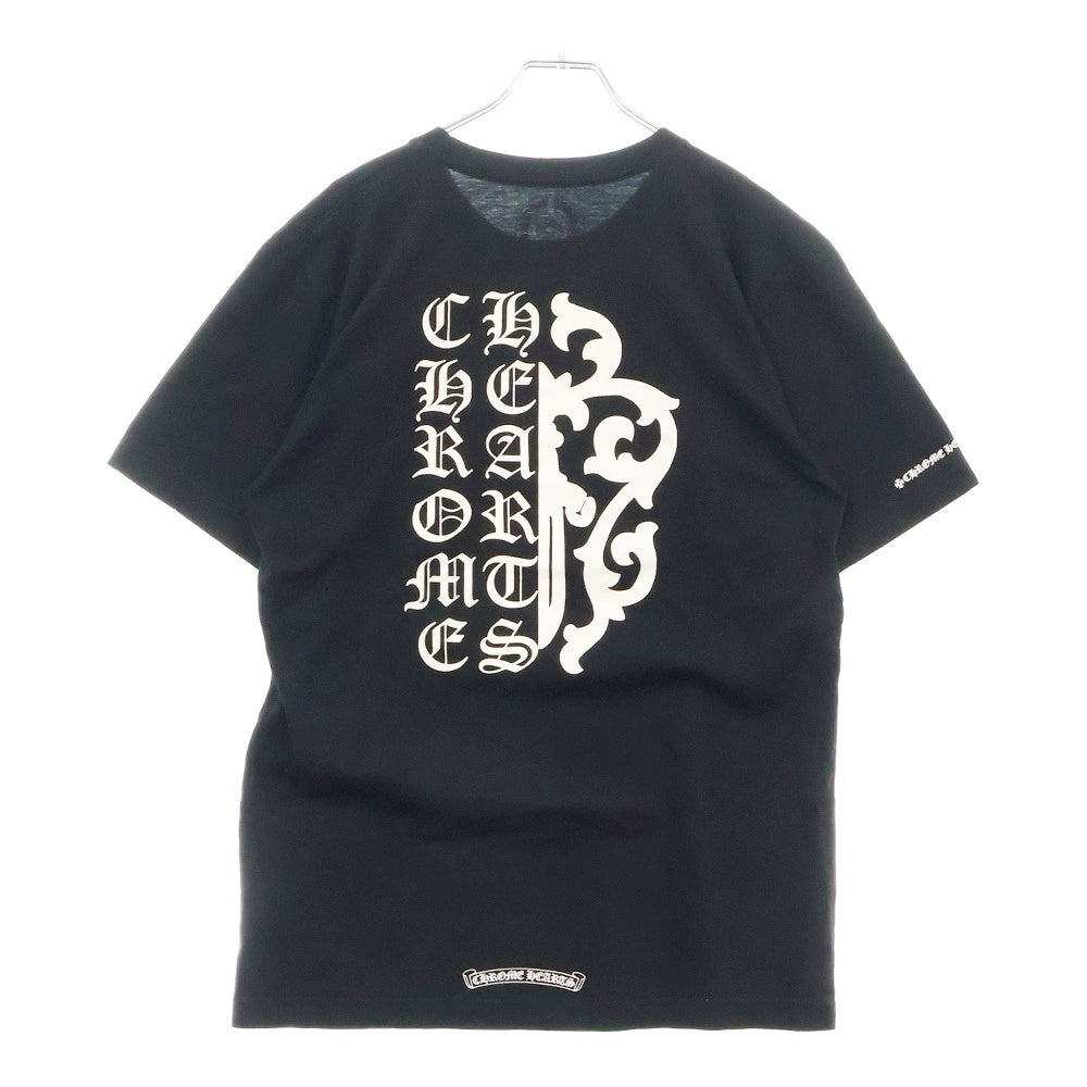 CHROME HEARTS(クロムハーツ) DAGGER PRINT POCKET TEE バック ハーフダガープリント 胸ポケット 半袖Tシャツ ブラック