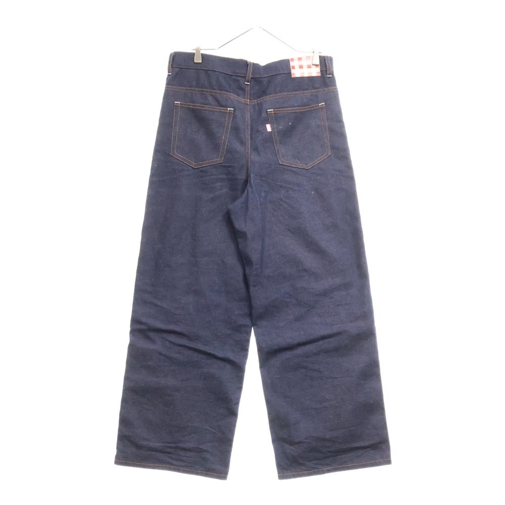 TSTS(ティーエスティーエス) 24AW 2GINGHAM LINING DENIM TROUSERS ギンガム ライニング デニムトラウザーズ パンツ インディゴ 24AMM0303