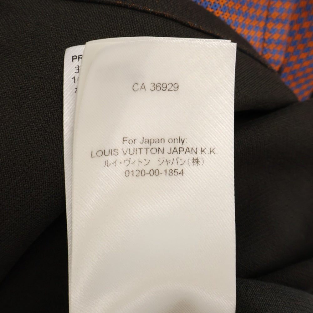 LOUIS VUITTON(ルイヴィトン) 23SS ダブルフェイスオーバーシャツジャケット 総柄 ブルゾン ブラウン/レッド RM231M TB4 HOS01W