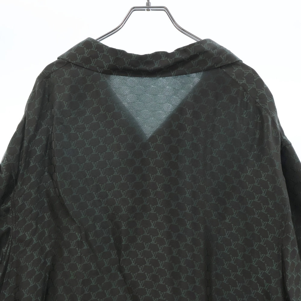 LOUIS VUITTON(ルイヴィトン) 24AW ショートスリーブ 半袖 ジャカード モノグラム シルクブレンド 開襟シャツ グリーン 1AFRM9 RM242MM KSY HRS30W