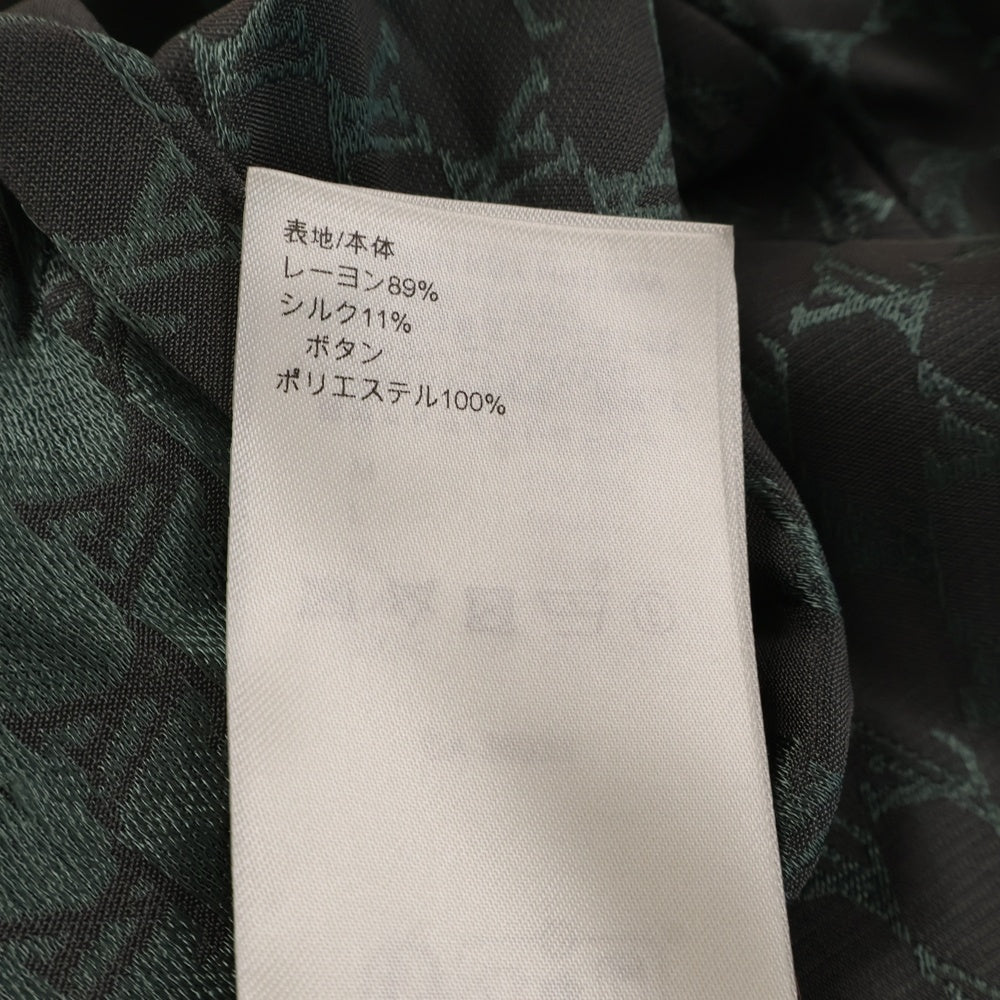 LOUIS VUITTON(ルイヴィトン) 24AW ショートスリーブ 半袖 ジャカード モノグラム シルクブレンド 開襟シャツ グリーン 1AFRM9 RM242MM KSY HRS30W