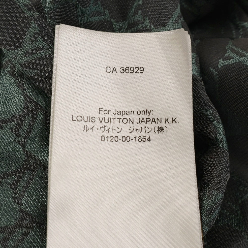 LOUIS VUITTON(ルイヴィトン) 24AW ショートスリーブ 半袖 ジャカード モノグラム シルクブレンド 開襟シャツ グリーン 1AFRM9 RM242MM KSY HRS30W