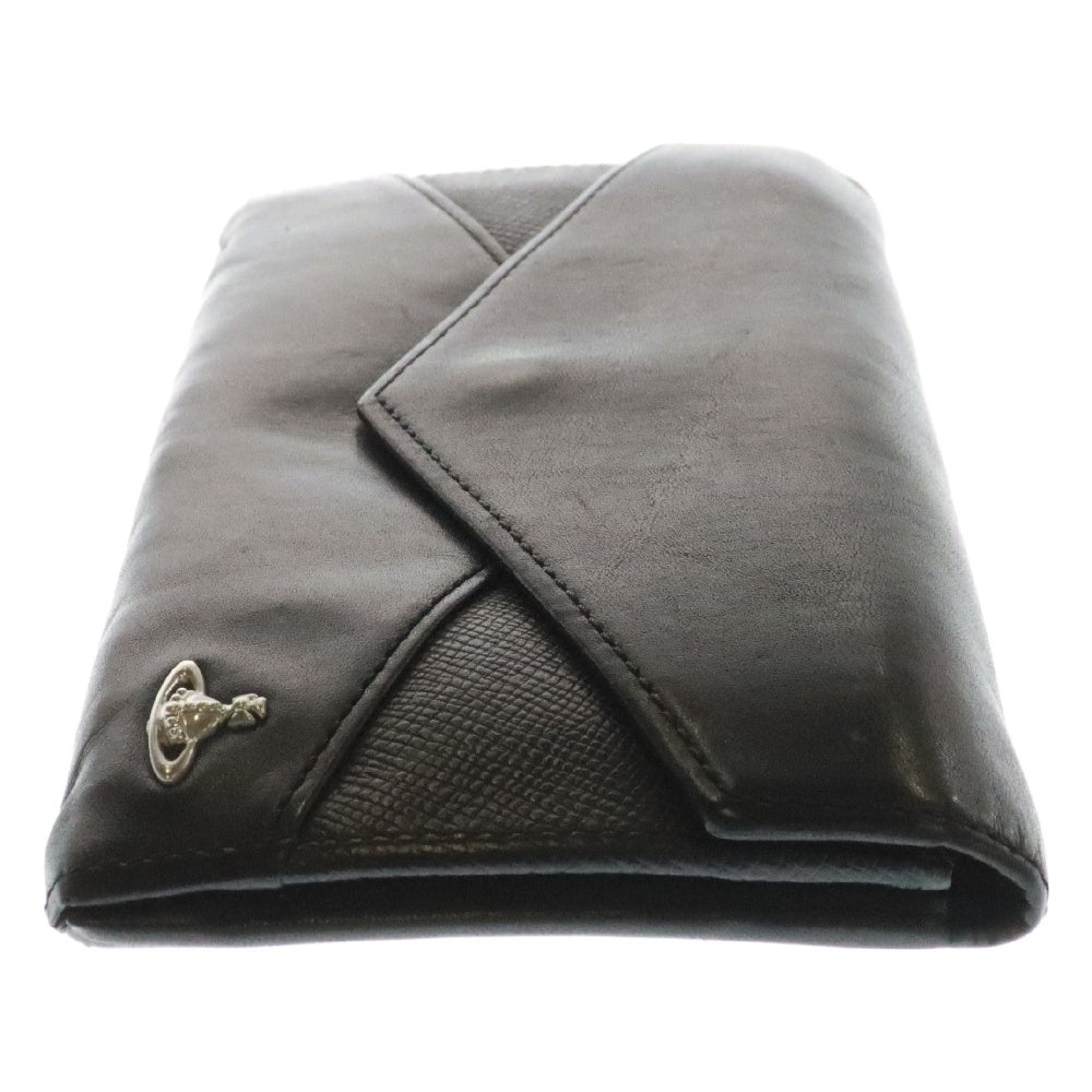 Vivienne Westwood(ヴィヴィアンウエストウッド) ブランドロゴ ロングウォレット 長財布 ブラック