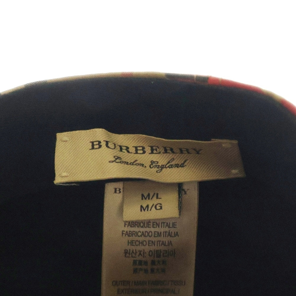 BURBERRYS(バーバリーズ) 18AW ノバチェック グラフィティスクリブルチェック ベースボールキャップ 帽子 ブラウン/レッド 4074816