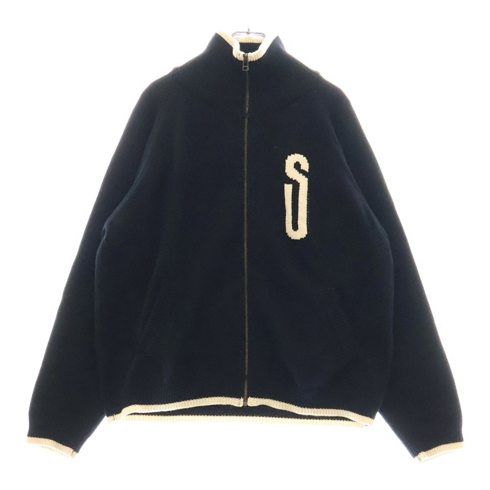 anachronorm(アナクローム) INTIAL DRIVERS KNIT イニシャル フルジップ ドライバーズニットジャケット ブラック