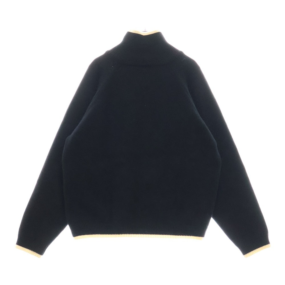 anachronorm(アナクローム) INTIAL DRIVERS KNIT イニシャル フルジップ ドライバーズニットジャケット ブラック