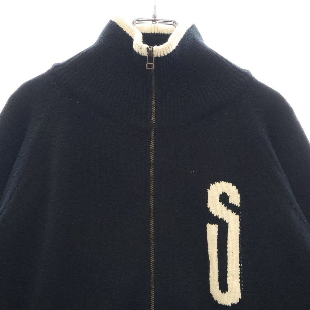 anachronorm(アナクローム) INTIAL DRIVERS KNIT イニシャル フルジップ ドライバーズニットジャケット ブラック