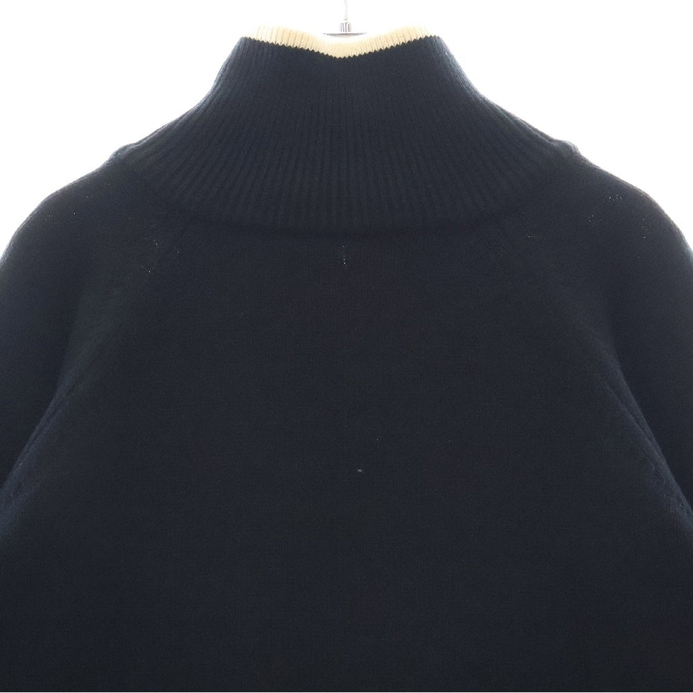 anachronorm(アナクローム) INTIAL DRIVERS KNIT イニシャル フルジップ ドライバーズニットジャケット ブラック