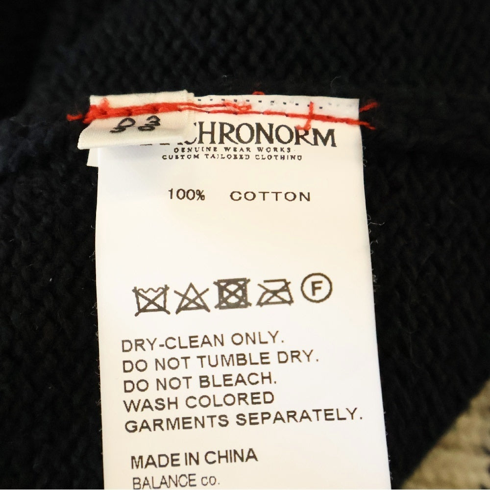 anachronorm(アナクローム) INTIAL DRIVERS KNIT イニシャル フルジップ ドライバーズニットジャケット ブラック