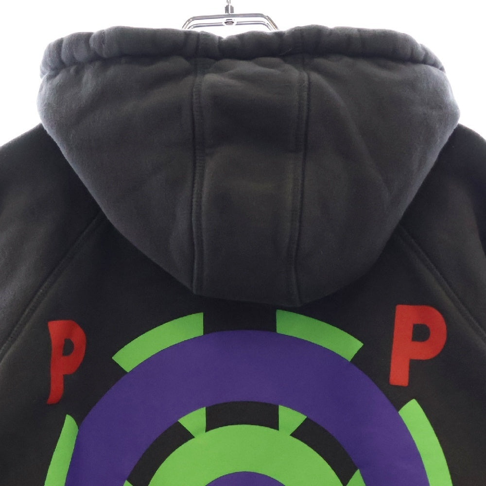 POP TRADING COMPANY(ポップトレーディングカンパニー) フロントプリント プルオーバーパーカー フーディー グレー