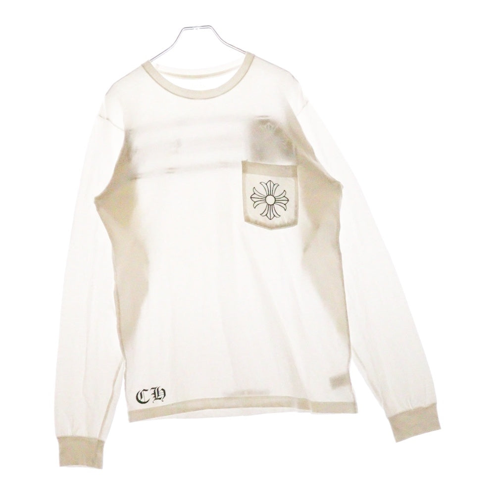 CHROME HEARTS(クロムハーツ) HollyWood Cross Box Logo Tee 長袖カットソー フロントプリント 2212-304-0147