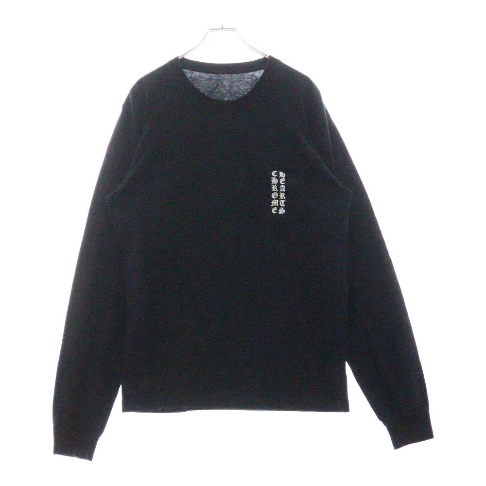 CHROME HEARTS(クロムハーツ) Back Lettering Logo バックプリント ロゴ ロンT 長袖カットソー ブラック/ピンク