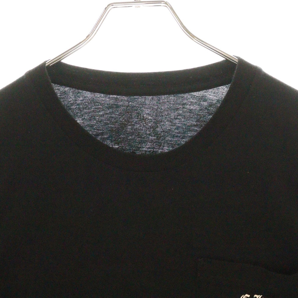 CHROME HEARTS(クロムハーツ) Back Lettering Logo バックプリント ロゴ ロンT 長袖カットソー ブラック/ピンク