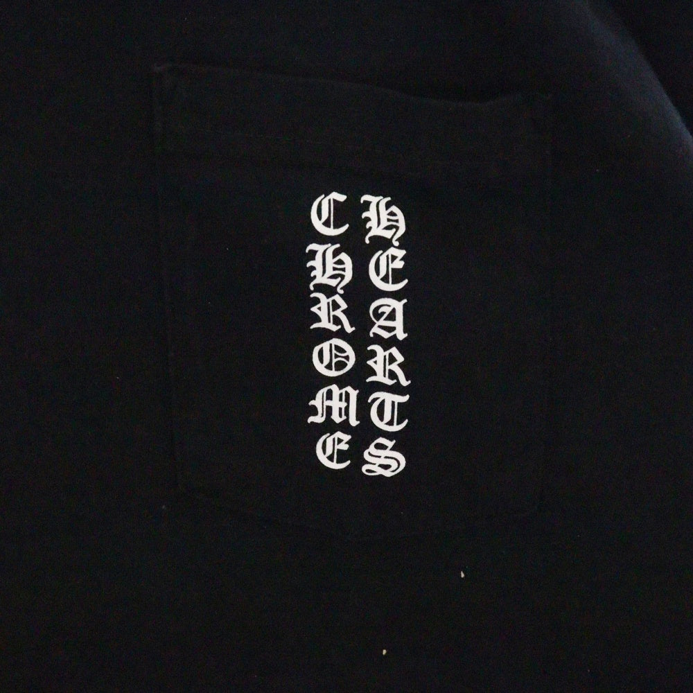CHROME HEARTS(クロムハーツ) Back Lettering Logo バックプリント ロゴ ロンT 長袖カットソー ブラック/ピンク
