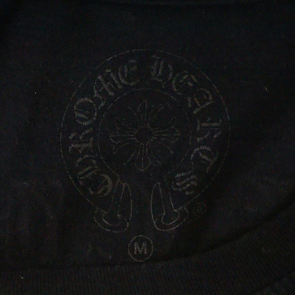 CHROME HEARTS(クロムハーツ) Back Lettering Logo バックプリント ロゴ ロンT 長袖カットソー ブラック/ピンク