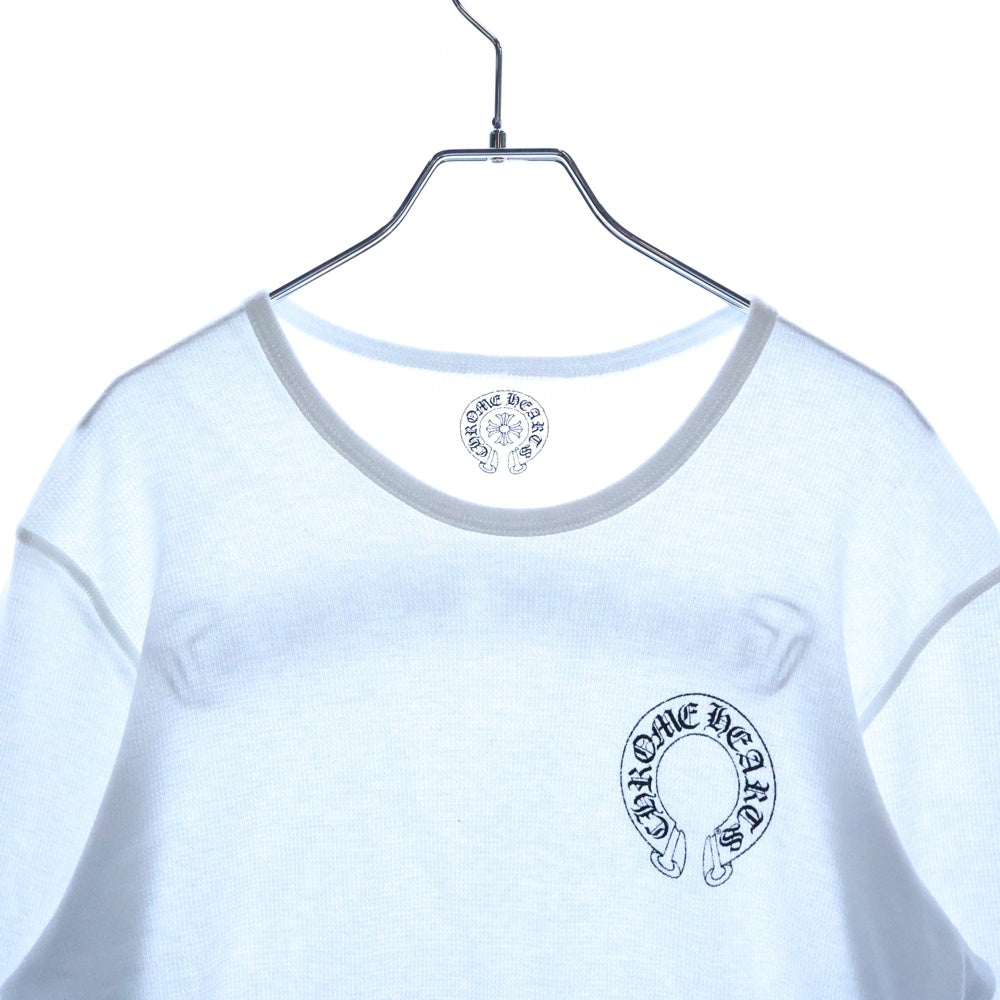 CHROME HEARTS(クロムハーツ) Thermal L/S SCRL SCROLL LABEL PRINT 長袖ロンTカットソー ホースシュー サーマル 2212-304-0335 ホワイト