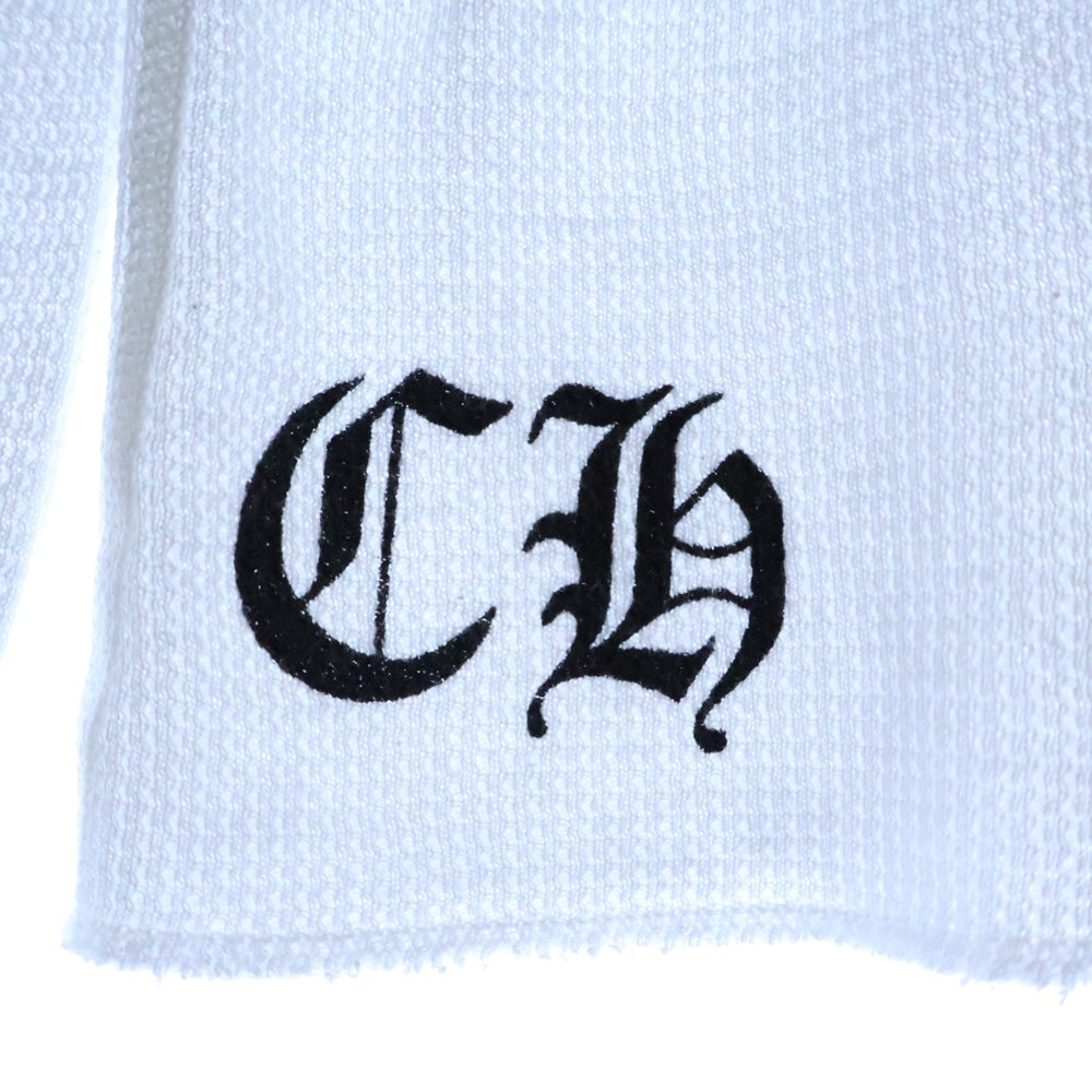 CHROME HEARTS(クロムハーツ) Thermal L/S SCRL SCROLL LABEL PRINT 長袖ロンTカットソー ホースシュー サーマル 2212-304-0335 ホワイト
