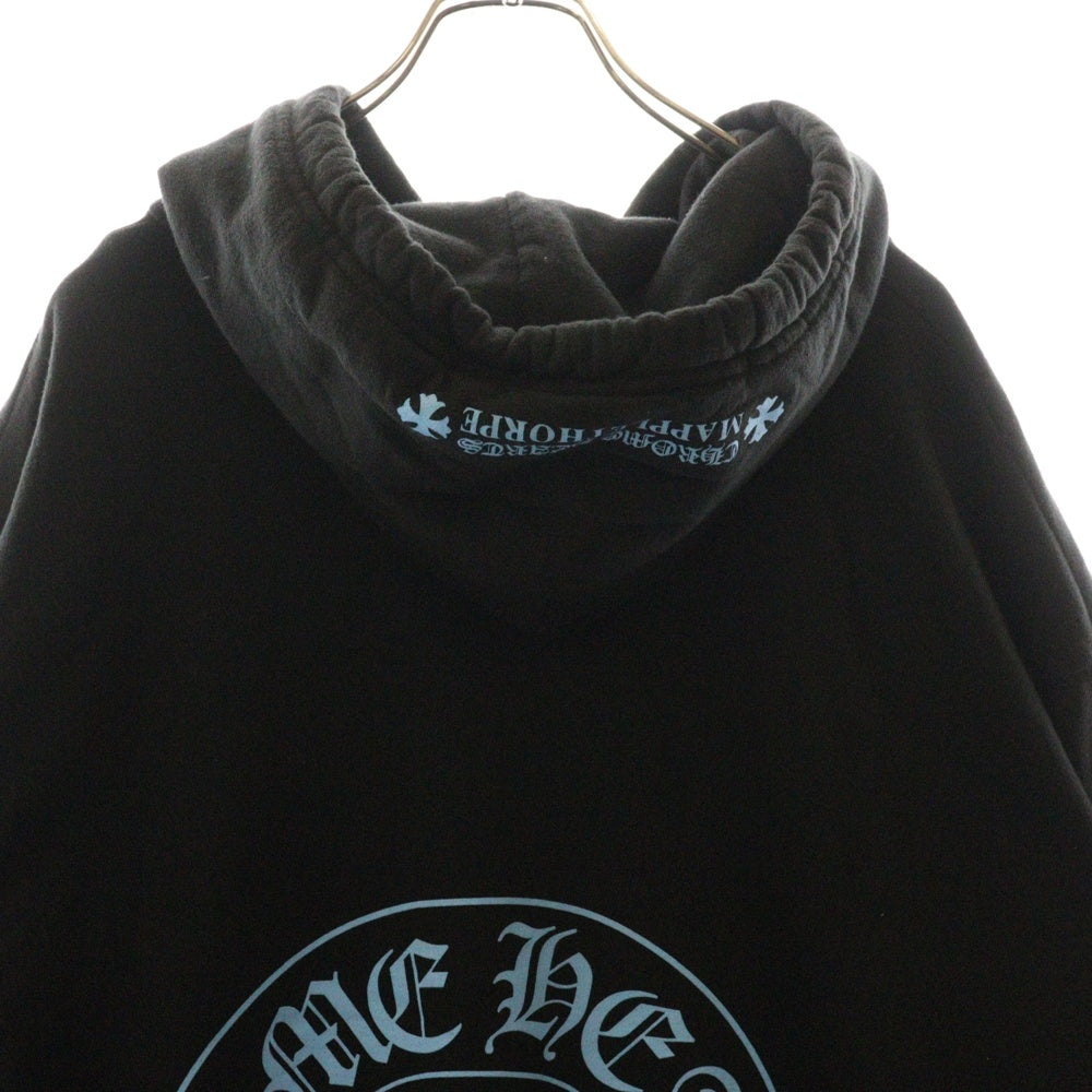 CHROME HEARTS(クロムハーツ) WWW.CHROMEHEARTS.COM MAPPLETHORPE オンライン限定メイプルソープホースシュー プルオーバーパーカー ブルー/ブラック