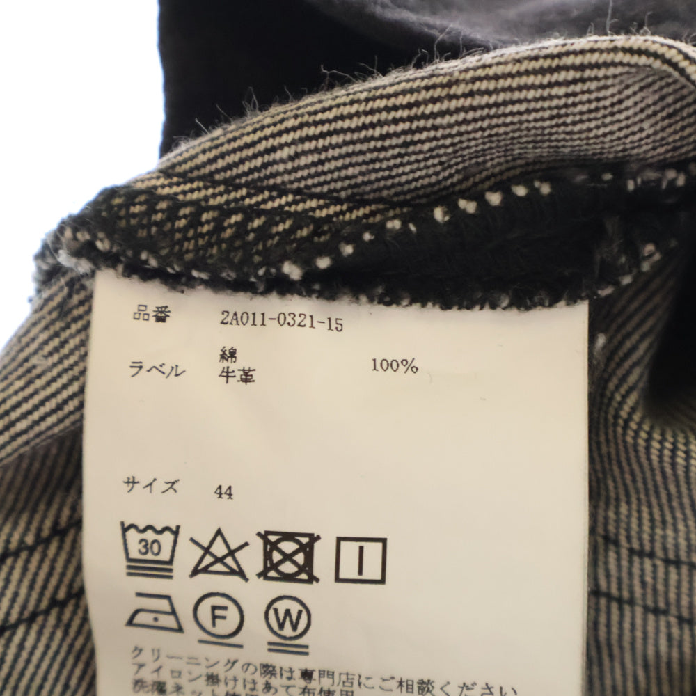 JOHN LAWRENCE SULLIVAN(ジョンローレンスサリバン) KNEE BUTTON JEANS ニーボタン デニムパンツ ブラック 2A011-0321-15