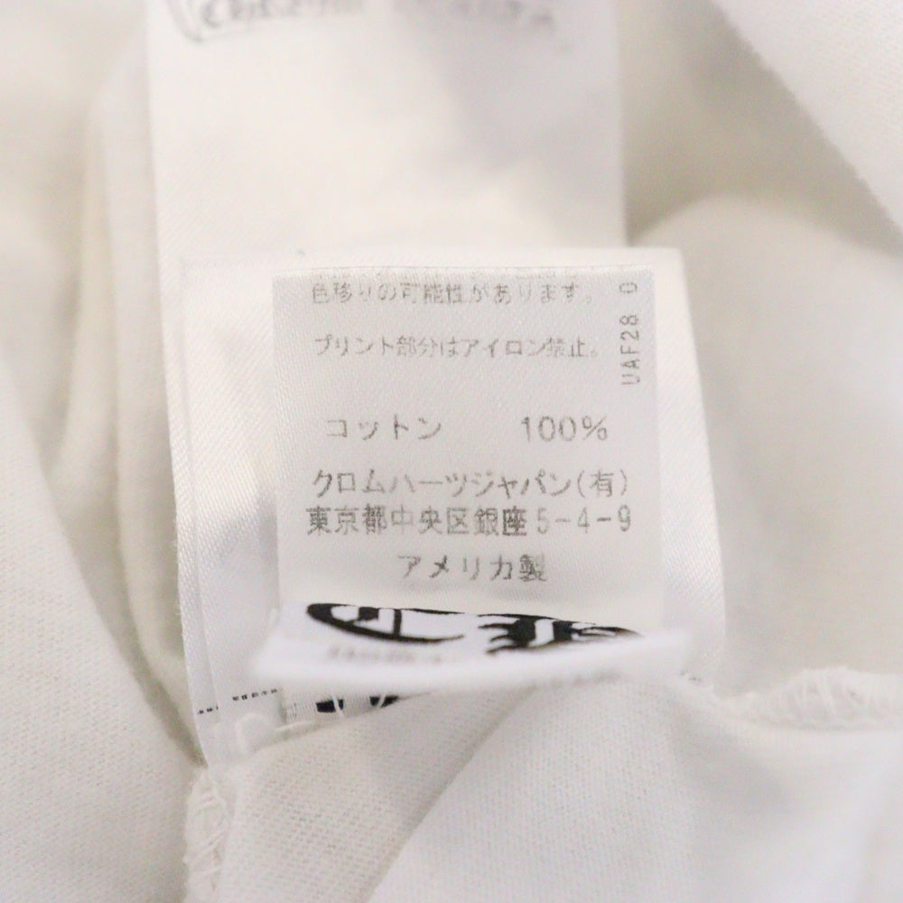 CHROME HEARTS(クロムハーツ) L/S Tee アームロゴ プリント長袖Tシャツ カットソー ホワイト