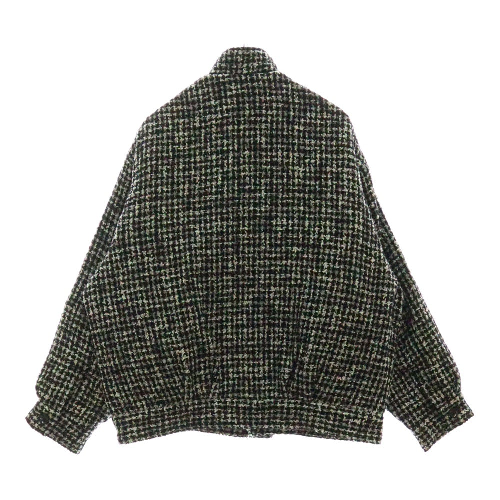 SOPH.(ソフネット) MOULIN WOOL FLY FRONT SHORT JACKET SOPH-232012 ツイードジャケット ショートブルゾン ブラック/ホワイト