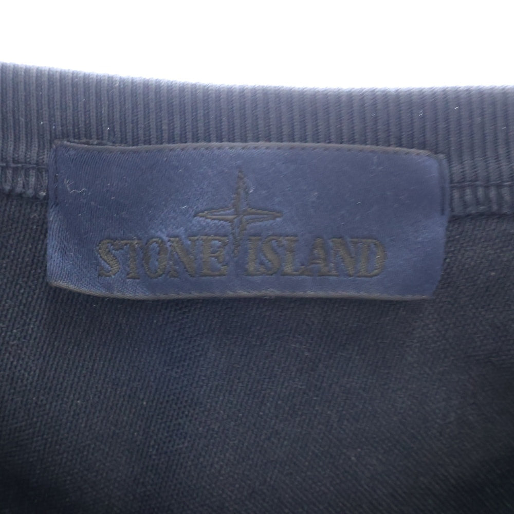 STONE ISLAND(ストーンアイランド) Ghost Crewneck Sweatshirt ゴーストピース ロゴワッペン クルーネックスウェットトレーナー ネイビー 7515618F3