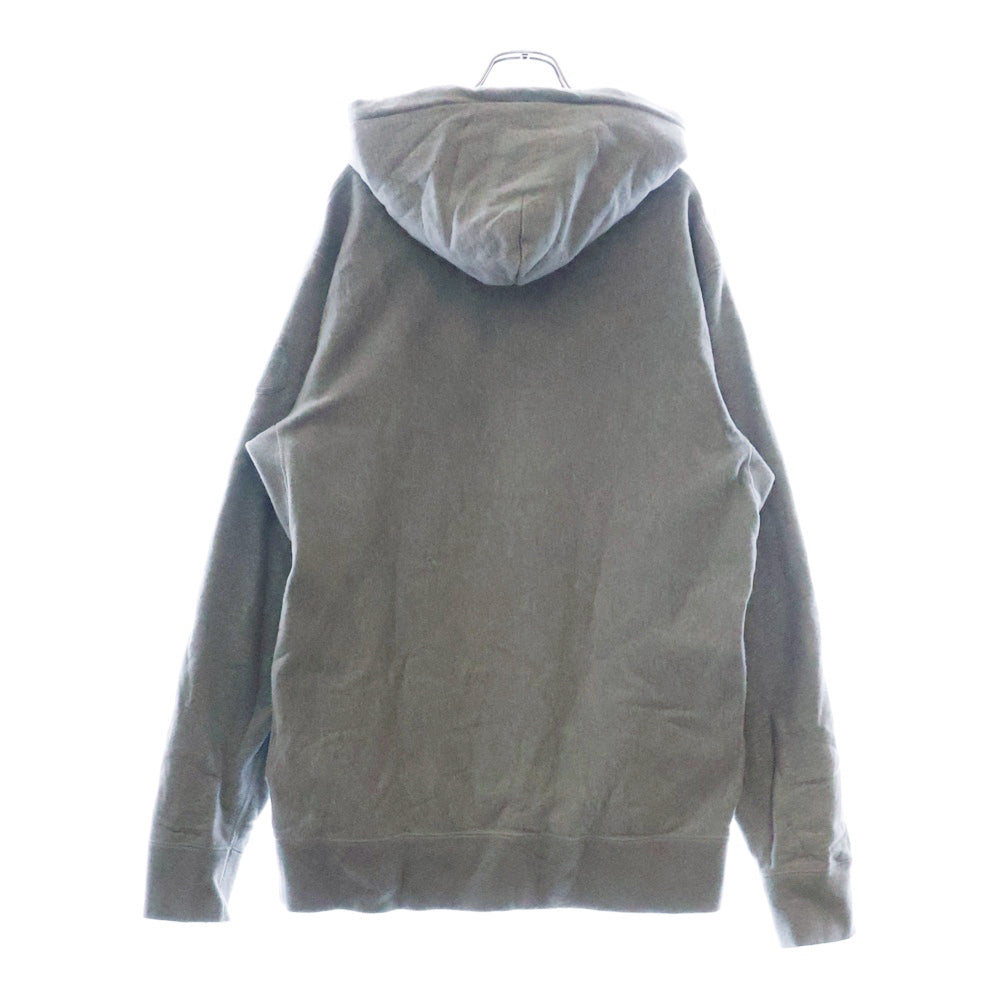 MONCLER(モンクレール) 21AW GENIUS MAGLIA CON CAPPUCCIO 裏起毛ロゴワッペン スウェットプルオーバーパーカー フーディ グレー G20928G00006