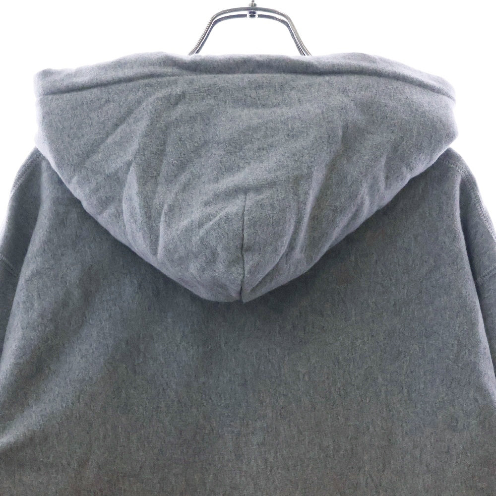 MONCLER(モンクレール) 21AW GENIUS MAGLIA CON CAPPUCCIO 裏起毛ロゴワッペン スウェットプルオーバーパーカー フーディ グレー G20928G00006