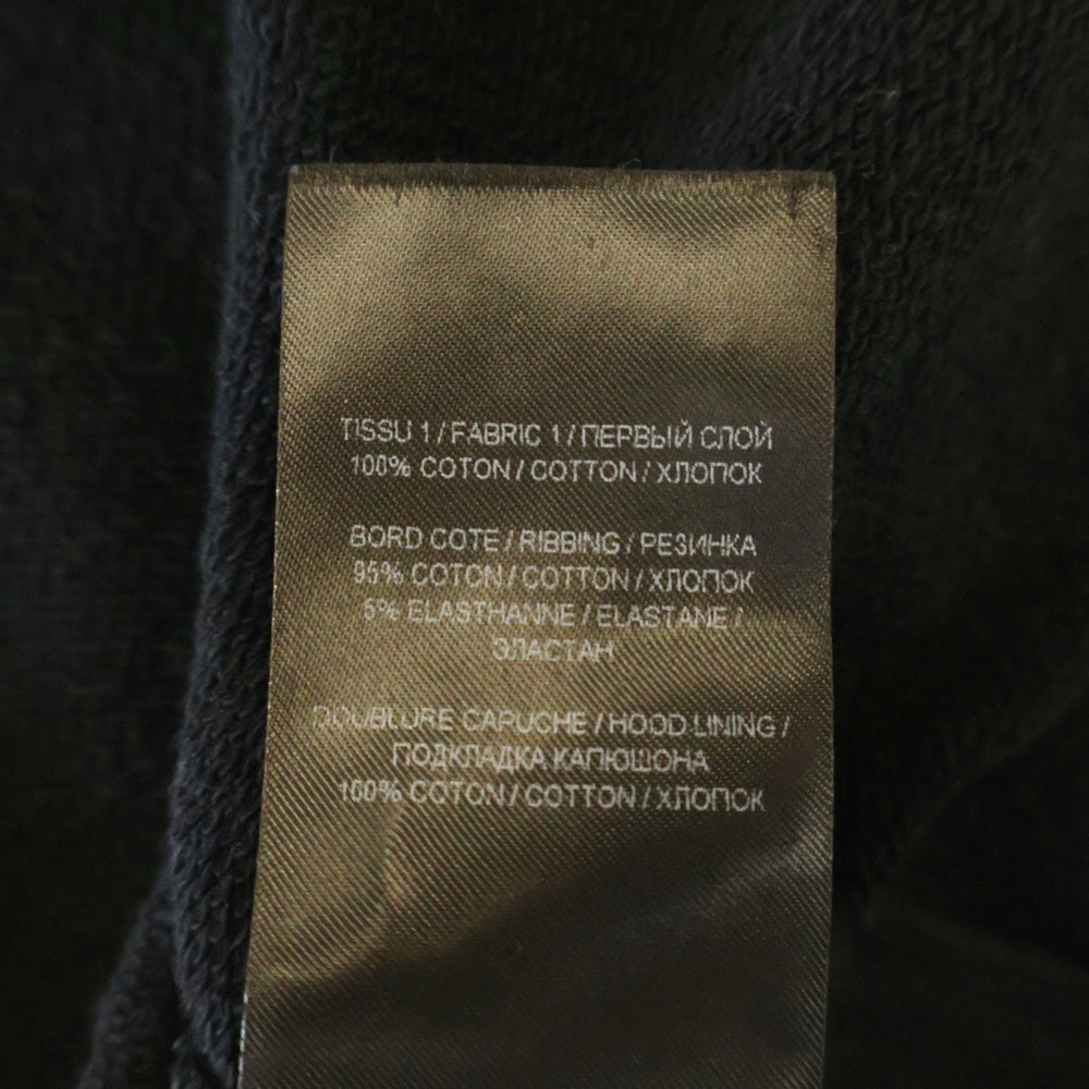 BALMAIN(バルマン) バックロゴプリント ジップアップフーディー スウェットパーカー ブラック JR010B027