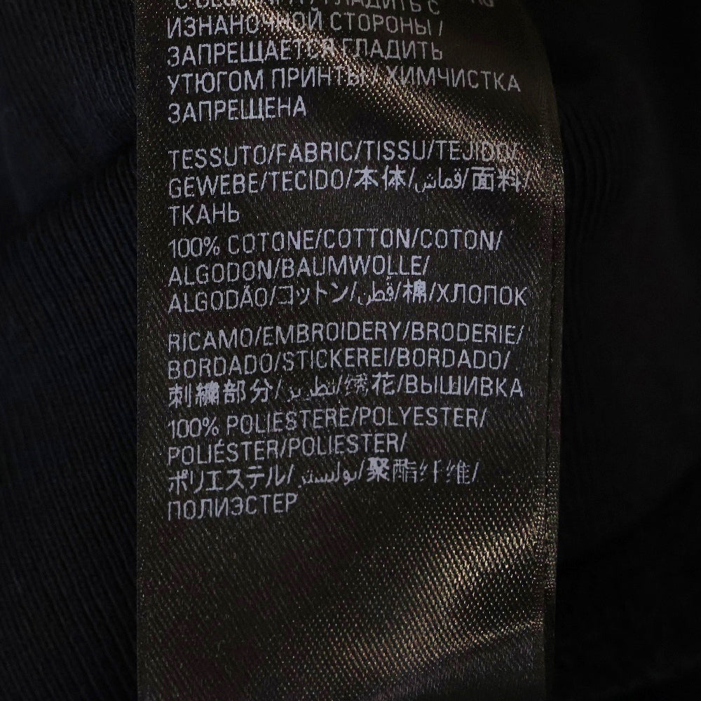 BALENCIAGA(バレンシアガ) 24SS Soccer Paris Zip-Hoodie ジップアップパーカー ロゴ刺繍 744457 TPVS6 ブラック