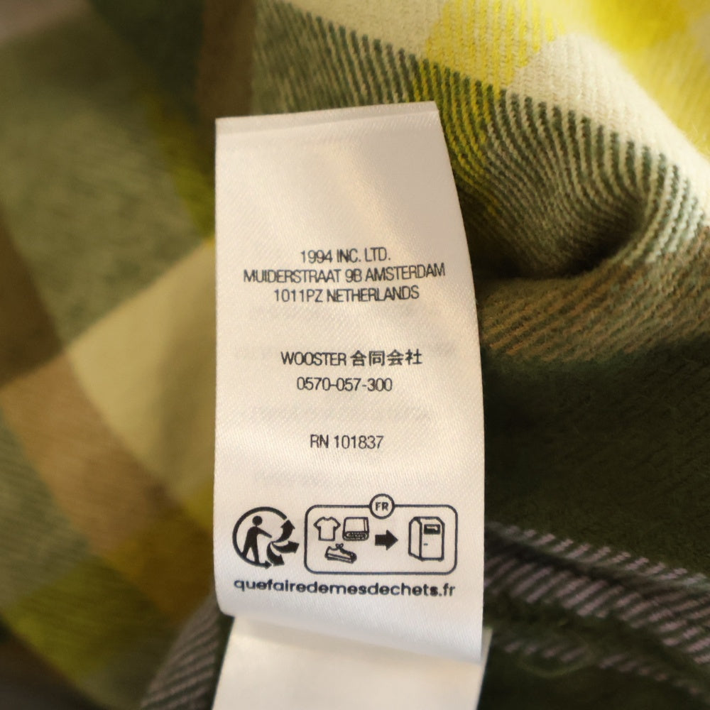 SUPREME(シュプリーム) 23AW Plaid Flannel Shirt 胸ロゴ刺繍 長袖 フランネルシャツ オリーブ