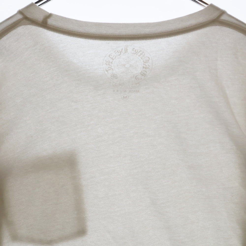 CHROME HEARTS(クロムハーツ) Neck Logo L/S Tee 長袖Tシャツカットソー ホワイト 2212-304-0013