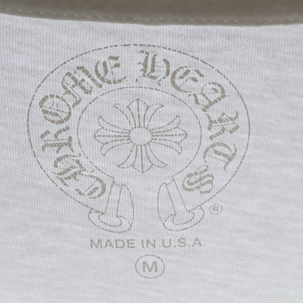 CHROME HEARTS(クロムハーツ) Neck Logo L/S Tee 長袖Tシャツカットソー ホワイト 2212-304-0013