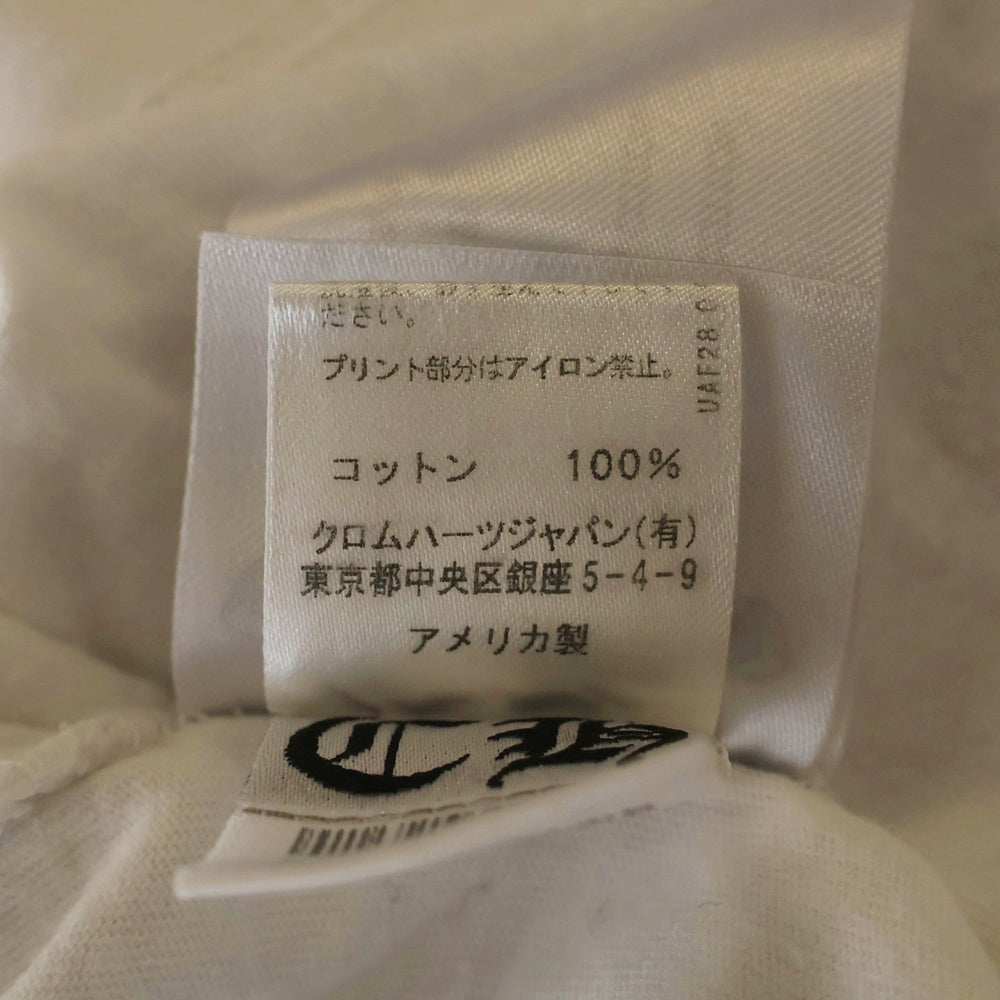 CHROME HEARTS(クロムハーツ) Neck Logo L/S Tee 長袖Tシャツカットソー ホワイト 2212-304-0013
