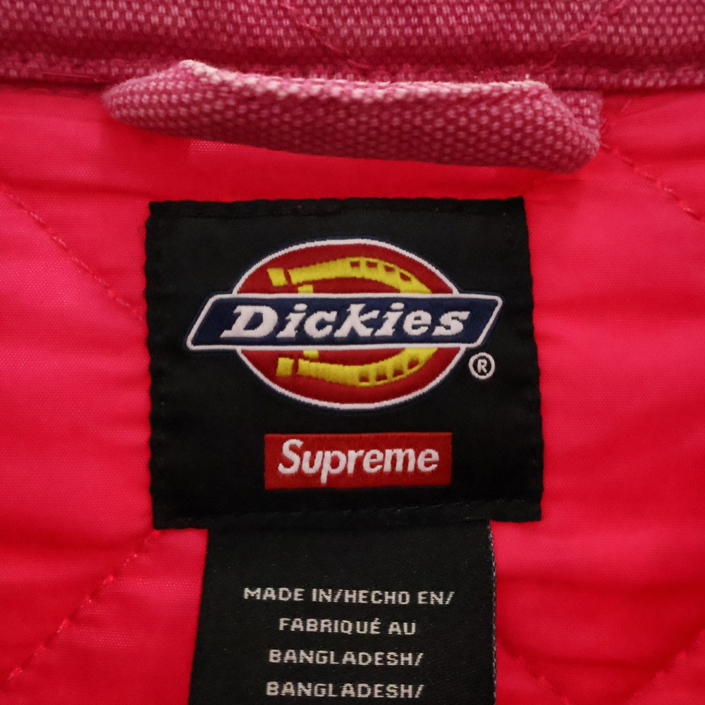SUPREME(シュプリーム) 21AW ×Dickies Quilted Work Jacket ディッキーズ キルテッド ワークジャケット ピンク