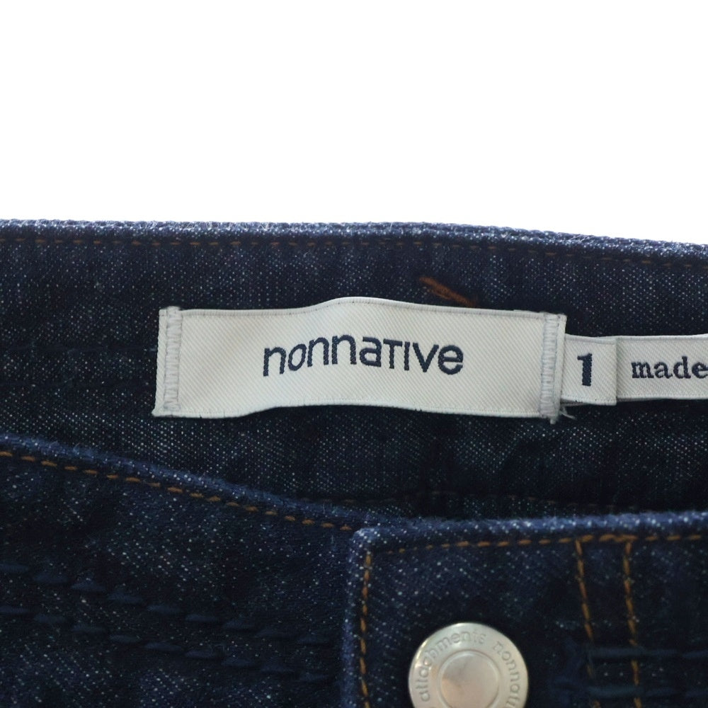 nonnative(ノンネイティブ) DWELLER 5P JEANS DROPPED FIT C/P 13oz DENIM STRETCH OW NN-P3919 リジットデニムパンツ インディゴ