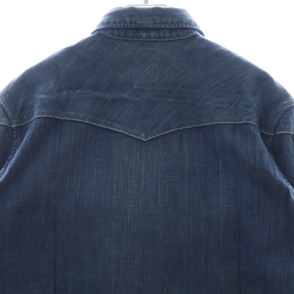 VISVIM(ヴィスヴィム) 12SS FOUR CORNERS DAMAGED デニムウエスタン 長袖 シャツ ターコイズボタン インディゴ 0112105007009
