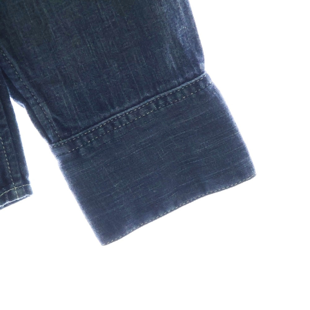 VISVIM(ヴィスヴィム) 12SS FOUR CORNERS DAMAGED デニムウエスタン 長袖 シャツ ターコイズボタン インディゴ 0112105007009