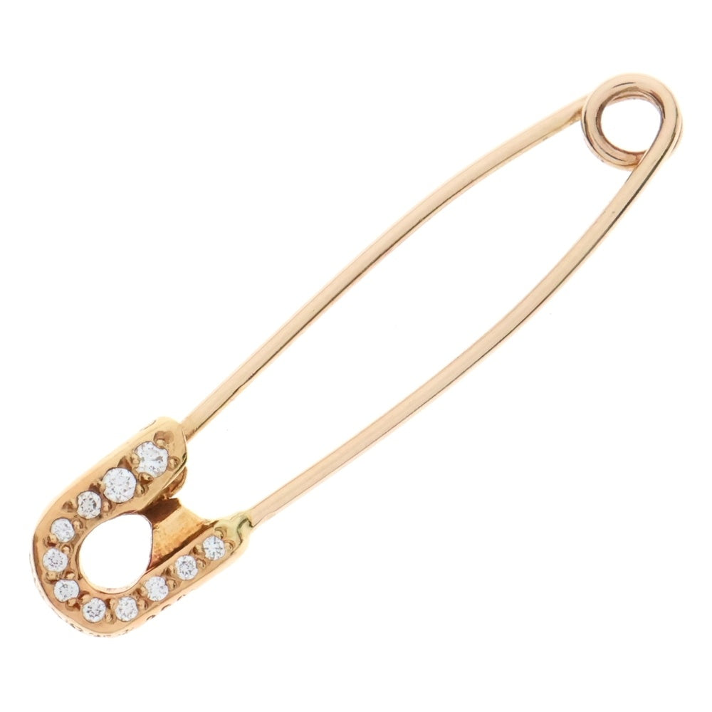 CHROME HEARTS(クロムハーツ) 22K SMALL SAFETY PIN S P DMND 22Kスモールセーフティピン アフターPAVEダイヤ ゴールドネックレストップ