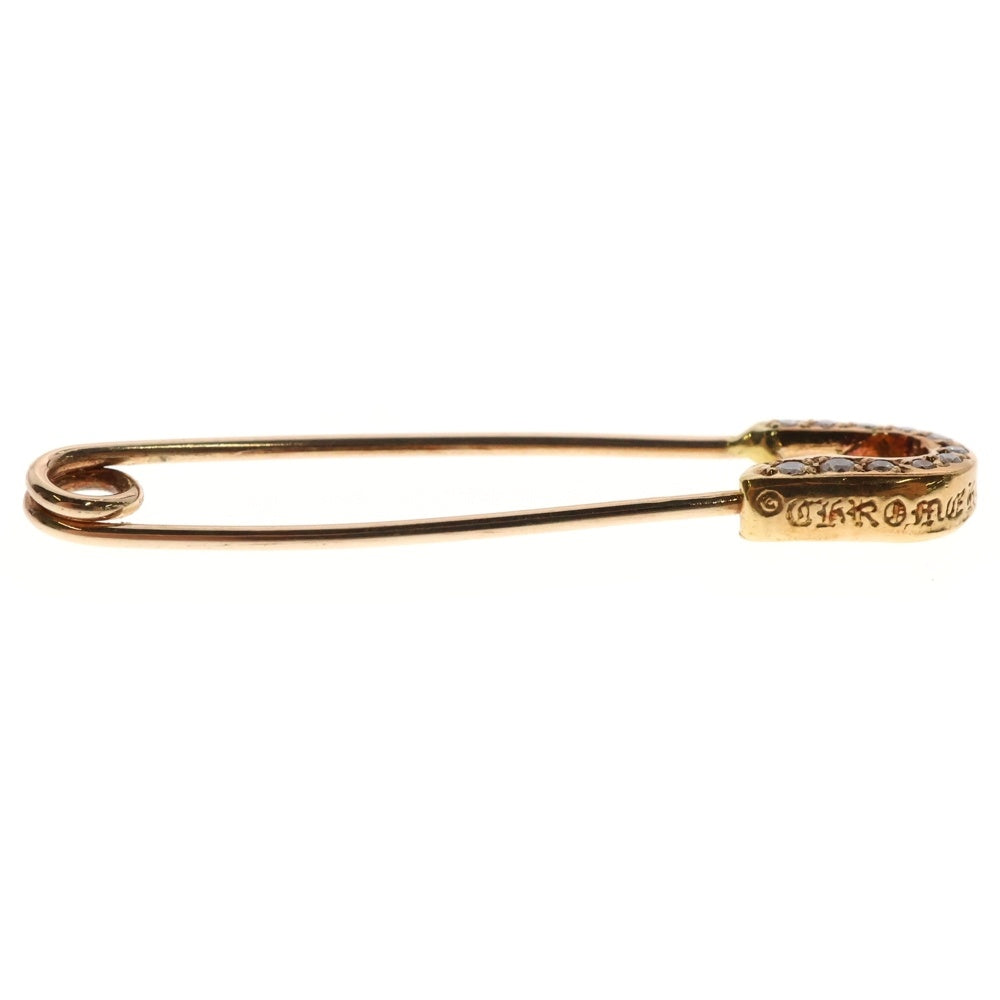 CHROME HEARTS(クロムハーツ) 22K SMALL SAFETY PIN S P DMND 22Kスモールセーフティピン アフターPAVEダイヤ ゴールドネックレストップ