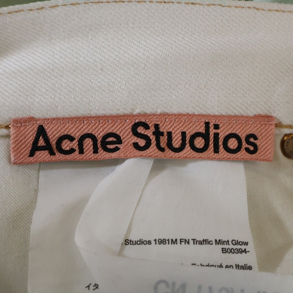 Acne Studios(アクネ ストゥディオズ) 25SS FN TRAFFIC MINT GLOW バギーフィットジーンズ デニムパンツ グリーン 1981M