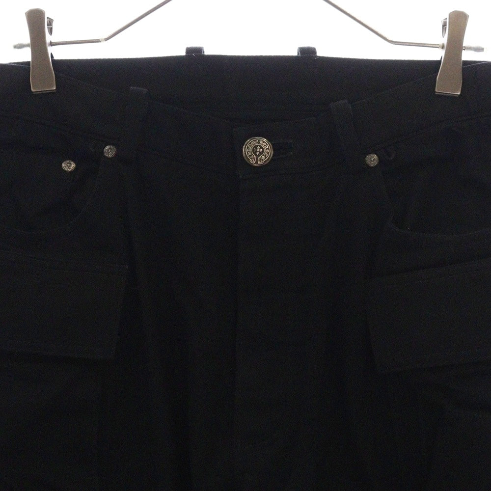 CHROME HEARTS(クロムハーツ) FLEURKNEE FATIGUE PANTS フレアニー ファティーグ カーゴパンツ ブラック/シルバー