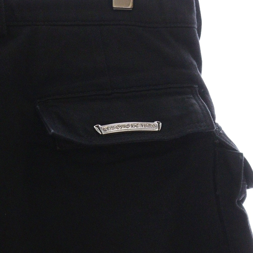CHROME HEARTS(クロムハーツ) FLEURKNEE FATIGUE PANTS フレアニー ファティーグ カーゴパンツ ブラック/シルバー