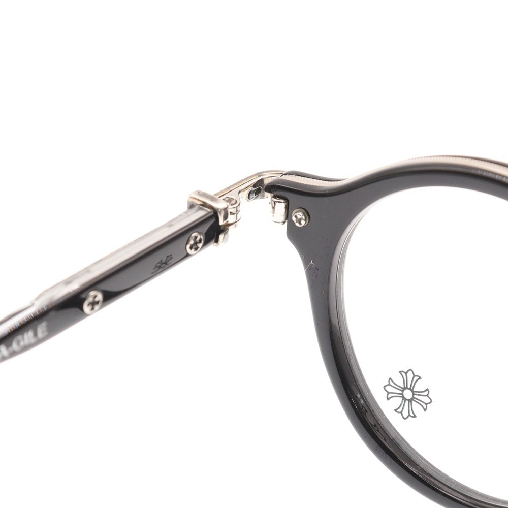 CHROME HEARTS(クロムハーツ) BRA-GILE ブラジル ラウンドサングラス メガネ ブラック/シルバー