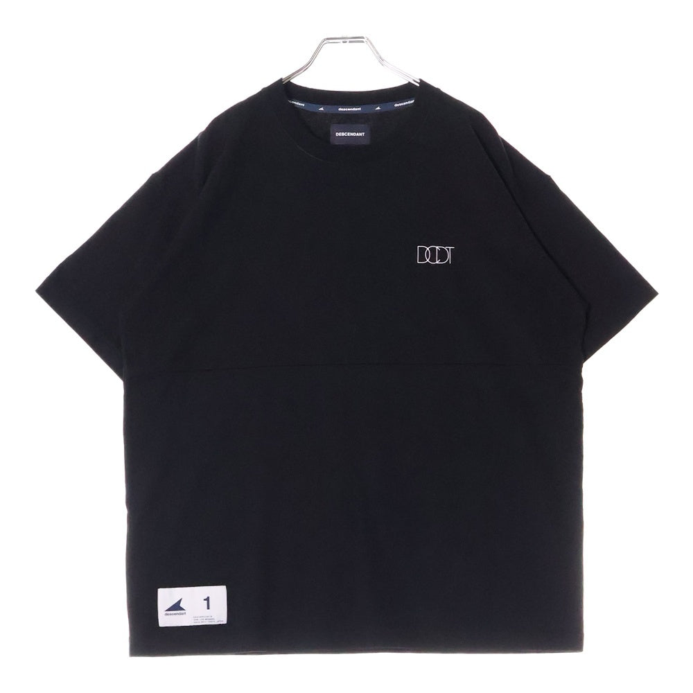 DESCENDANT(ディセンダント) PORT SWITCHING SS バックプリント 半袖Tシャツ カットソー ブラック