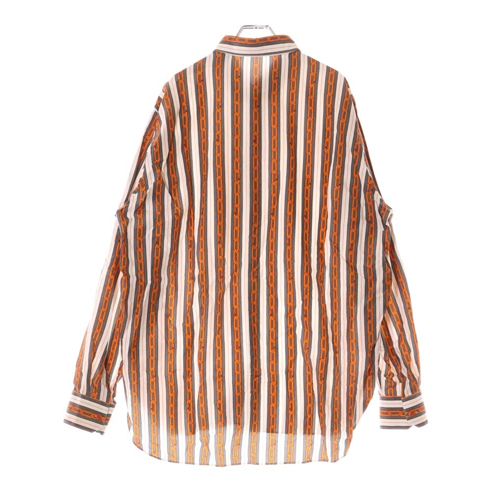LOUIS VUITTON(ルイヴィトン) 19AW 総柄 チェーンデザイン シルク混 長袖シャツ マルチカラー RM192M NLJ HHS17W